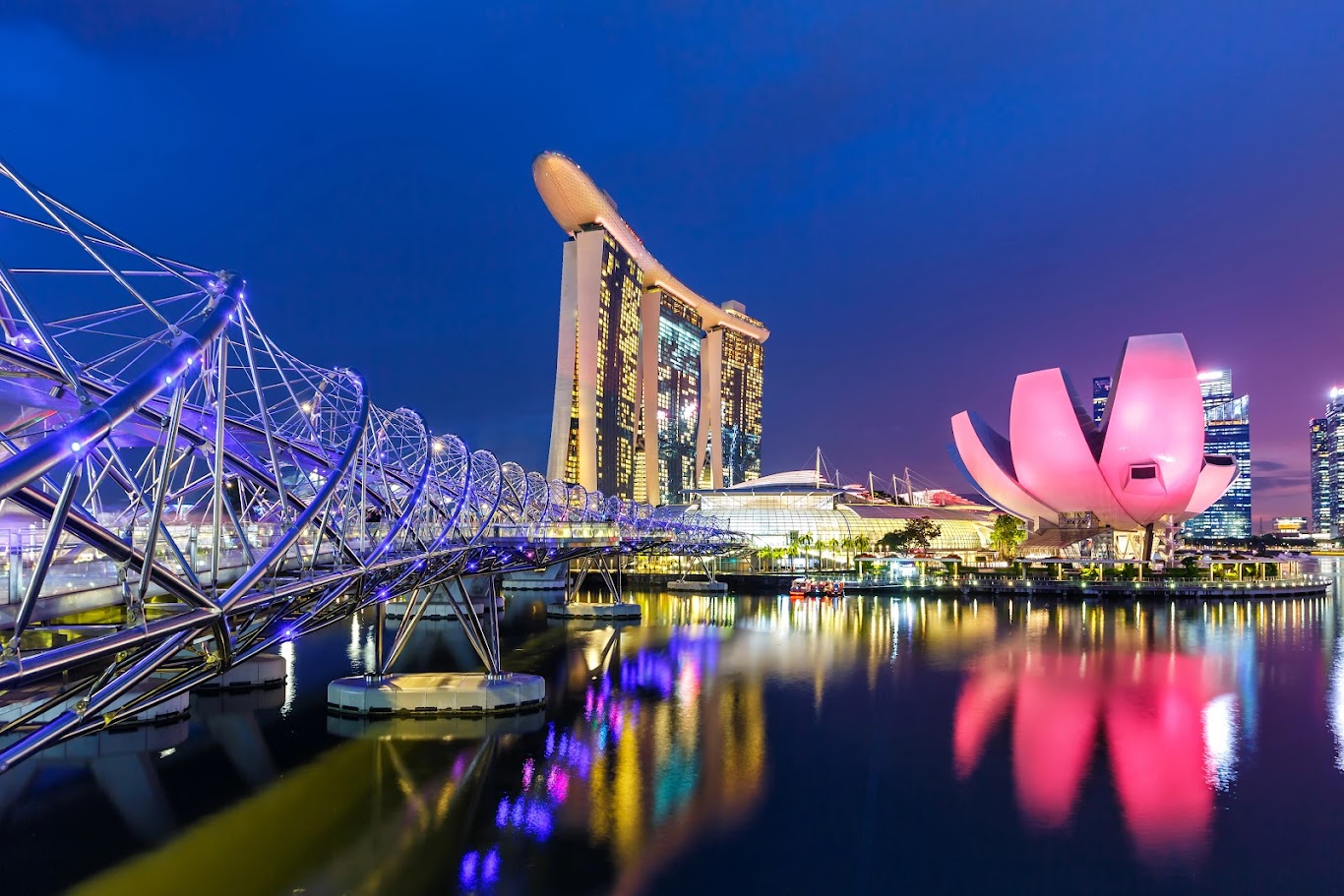 Helix Bridge Singapore: Best Night Views, Photo Spots & Nearby Attractions